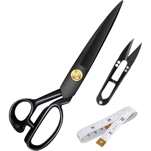  Sewing Scissors, 9 Inch Fabric Dressmaking Scissors Heavy Duty  Shears Sharp Cutting for Crafting, Leather, Dressmaking, Tailoring,  Altering(9 Inch Black, Right-Handed) : Arts, Crafts & Sewing