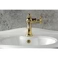 thumbnail image 3 of Kingston Brass KS3542RNK Levante One-Handle 1-Hole Bathroom Faucet with Push Pop-Up Drain in Polished Brass, 3 of 7