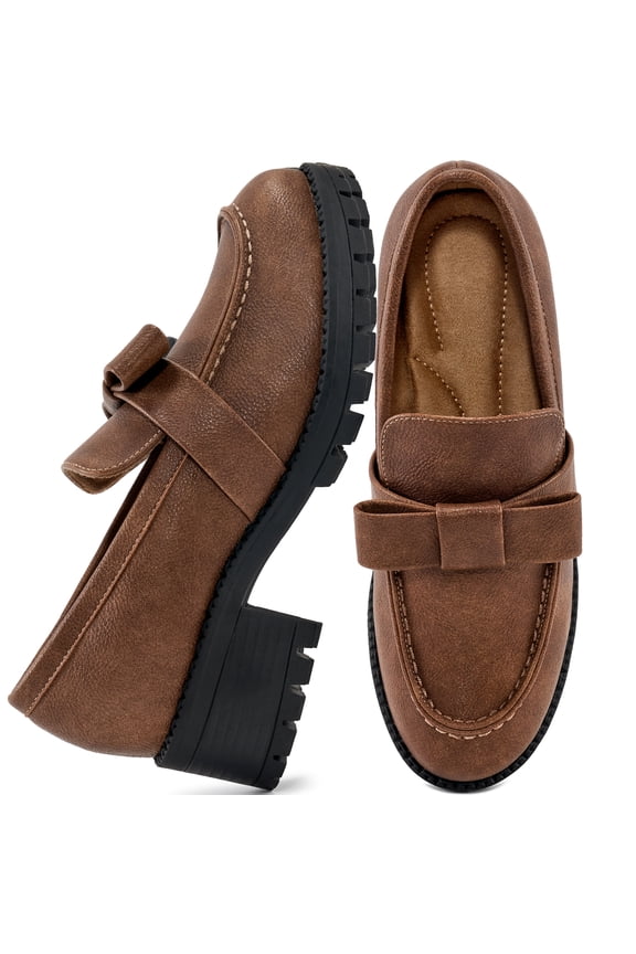 Womens Loafers Shoes Platform Chunky Penny Loafer Comfortable Slip On Work Business Casual Dress Shoes