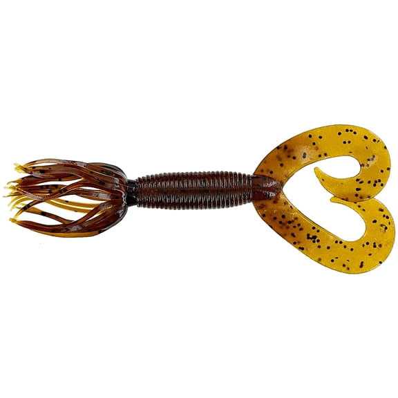 Yamamoto DT Hula Grub® 5" Dk Pumpkin/Blk