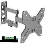 Full Motion TV Wall Mount For 17"-42" Screens, Tilting Swivel and Extended Swivel Arm Fits Single Wall Wood Studs