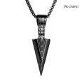 thumbnail image 2 of Collier Chaîne Cool en Titane Acier Inoxydable Flèche Gothique Réglable Style Rétro Ras-de-Cou à Pointe de Flèche Cadeaux Colliers pour Hommes Or Rose+or, 2 of 7