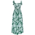 thumbnail image 5 of Sakmal Summer Dresses for Women 2025 Maxi Sleeveless Sundress Green Tropical Dresses S-2XL, 5 of 6