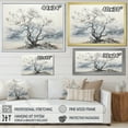 thumbnail image 4 of Designart "White Grey Muted Tree I" Floral Floater Framed Canvas Wall Art, 4 of 7