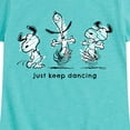 thumbnail image 3 of Peanuts - Snoopy Just Keep Dancing - Youth Girls Short Sleeve Tee, 3 of 6