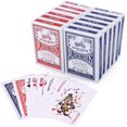 thumbnail image 1 of Naipes, índice estándar de tamaño de póquer, 12 barajas de cartas (6 azules y 6 rojas), para Blackjack, Euchre, Canasta, juego de cartas Pinochle, grado de casino Adepaton WMZL-296, 1 of 9