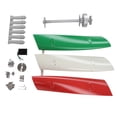 thumbnail image 2 of Vertical Axes 3 Blade Maglev Wind Turbine Generator 100W 3 Phase AC Permanent  Main Drive Shaft White Red Green, 2 of 8