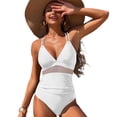 thumbnail image 5 of LYMAYTER Women's Spa One-piece Swimsuit Solid Color Swimwear Mesh Bathing Suit S-XL, 5 of 6