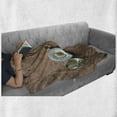 thumbnail image 6 of Compass Soft Flannel Fleece Throw Blanket, Nostalgia with Opened Old Navigation Tool on Grunge Wooden Backdrop, Cozy Plush for Indoor and Outdoor Use, 60" x 80", Fawn Pale Caramel, by Ambesonne, 6 of 6