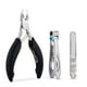 thumbnail image 1 of Juego de cortaúñas para uñas gruesas y duras, podólogo profesional, cortaúñas y lima de uñas para hombres y adultos mayores, acero inoxidable quirúrgico súper afilado (negro), 1 of 5
