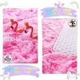 thumbnail image 4 of Dwelke Soft Colorful Rugs for Girls Room, Fluffy Rainbow Area rug Cute Floor Carpets Shaggy Playing Mat for Kids Baby Girls Bedroom Nursery Home Decor 5'x8'Pink, 4 of 5