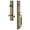 Vintage Brass, variant on Grandeur 849960 Carre Solid Brass Rose Left Handed Dummy Full Plate 'C' Grip Handleset -