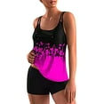 thumbnail image 1 of Sunloudy 2 piezas de traje de baño de verano para mujer, camisetas sin mangas acolchadas con tiras florales + traje de baño corto de color sólido para niñas, 6 colores Sunloudy  S M L XL XXL XXXL, 1 of 8