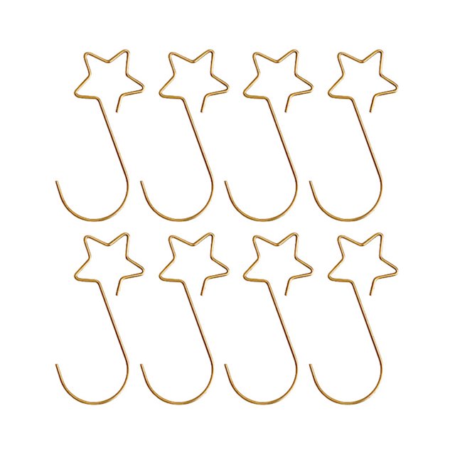 60Pcs Christmas Star Shape Hooks Creative Metal Hnaging Hook Christmas Decor