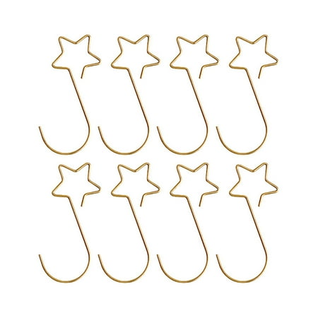 

NICEXMAS 60Pcs Christmas Star Shape Hooks Creative Metal Hnaging Hook Christmas Decor