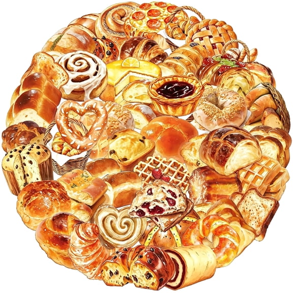 CCOCC 50 Pcs Cute Bread Stickers,Realistic Bakery Stickers Waterproof Pet Food Stickers for Water Bottle Laptop Scrapbook,Bakery Themed Party Decorations