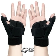 2 Pack Adjustable Thumb & Wrist Support Braces - Breathable Fabric, Straps for Fit, Ergonomic Design for Sports, Daily Use, Daily Wrist Support | Functional Wristwear