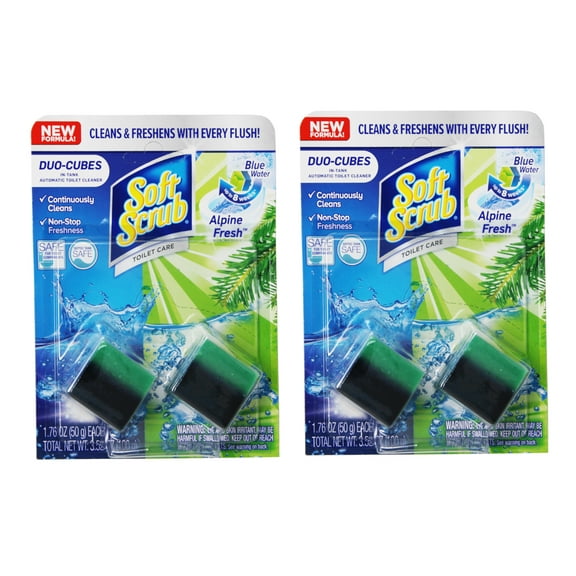 Soft Scrub In-Tank Toilet Cleaner Duo-Cubes, Alpine Fresh, 2 Count - 2 Pack