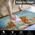 thumbnail image 4 of Anti-Fatigue Kitchen Rug Set of 2 Summer Star Sea Beach Green Cushioned Kitchen Floor Mat, Standing Mat Waterproof Non-Slip Kitchen Mats and Rugs PVC Ergonomic Comfort Foam Rug for Kitchen, 4 of 6