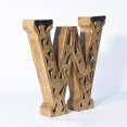 thumbnail image 2 of HANDMADE ECO-FRIENDLY "W" WOOD ALPHABET LETTER BLOCK FOR WALL MOUNT & TABLE TOP DÉCOR- , Natural-Gold Foil Color, Traditional Design, Letter Block For Study Room, Kids Room, Living Room, Hall, Offices, 2 of 5
