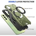 thumbnail image 5 of Military Grade Samsung Galaxy A54 5g Case with Stand and Magnetic Mount Black, Durable 2 in 1 Soft TPU Shell and Hard PC Cover Samsung A54 5g Phone Case Shockproof (Dark Green), 5 of 16