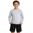 thumbnail image 2 of Rvasteizo Kids Long Sleeve Shirt Solid Raglan Crew Neck Long Sleeve Breathable Breathable Knit Tee for Boys Girls Summer training Wear, 2 of 5