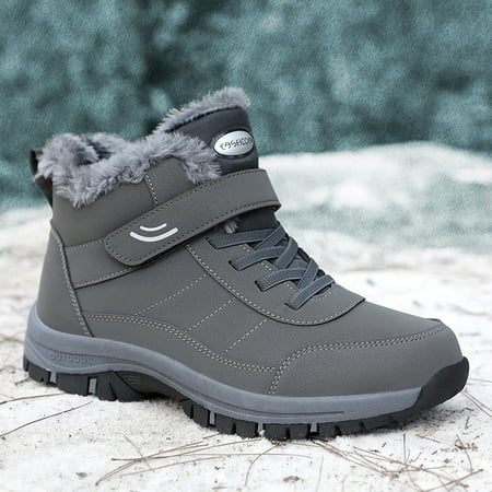 

Men‘s Warm Fleece Comfortable Anti-skid Lace-up Snow Boots Winter