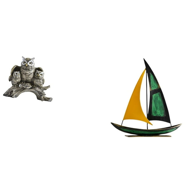 Figuras de búho,Figuras de búho,animales artificiales,artesanías,decoración del hogar,Figura de velero,Escultura de velero de hierro para decoración de oficina y hogar,Estatua de barco de