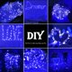 thumbnail image 3 of Cadena de luces LED 3M 30LED Alambre Micro luces de hadas Decoración navideña Cadena de luces AA Funciona con pilas para fiesta, jardín, Navidad, decoración del día de San Valentín, boda (azul) brillar Electrónica, 3 of 5