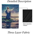 thumbnail image 4 of SKYSONIC Garden Flag Painting of Jesus Standing at The Sea Side Double-Sided Printed House Sports Flag 12x18 in Polyester Decorative Flags for Courtyard Garden Flowerpot, 4 of 7
