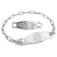 thumbnail image 1 of MedicEngraved Stainless Steel Custom Medical Alert Bracelet - 4mm Paperclip Link, 1 of 7