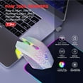 thumbnail image 5 of Wireless Gaming Mouse,2.4G & Bluetooth 5.2 Dual Mode Wireless Portable Rechargeable Gaming Mice for PC/PS5/Mac/Compute/Laptop/Tablet,White, 5 of 7