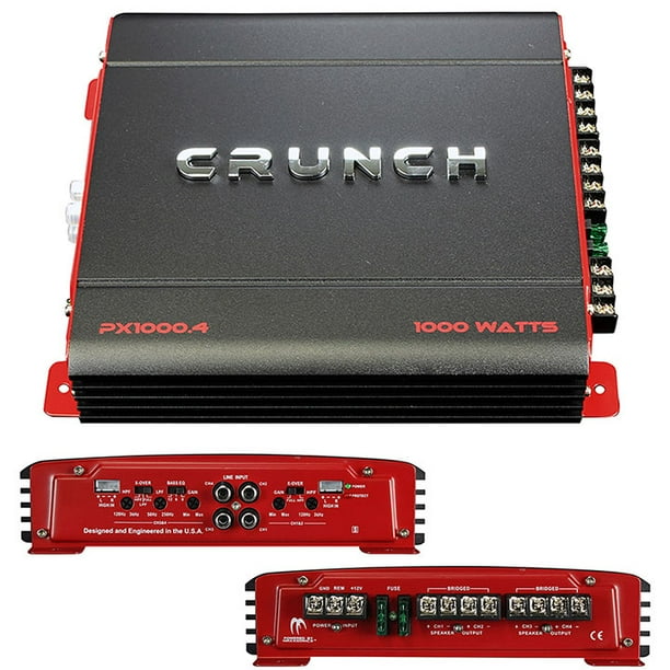 crunch PX1000.4 Power Amplifier (Class Ab, 4 Channels, 1,000 Watts