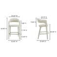 thumbnail image 6 of Moe's Home Collection Martens Bar Stool Fabric Beige, 6 of 6