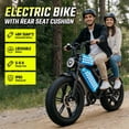 thumbnail image 4 of Electric Bike for Adults, 20"x4.0 Fat Tire E Mountain Bicycle, Peak 1500W Motor 48V 30Ah Removable Dual Battery 7-Speed E-Bike UL2849, 4 of 10