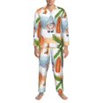 thumbnail image 3 of Naloa Gnome and Surfing Men’s Pajamas Set - Long Sleeve Button Down Sleep Shirt and Pajama Bottoms Sleepwear Set-Small, 3 of 7