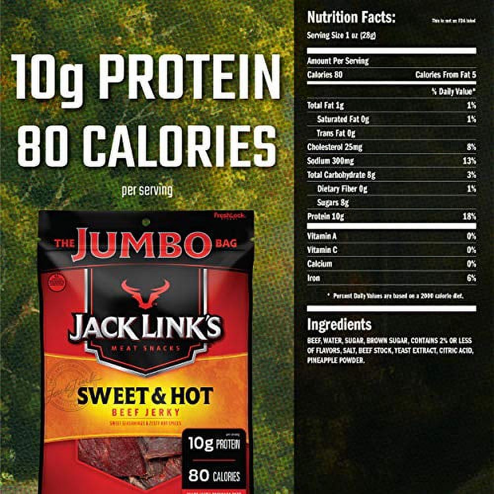 Jack Link's 100% Beef Sweet & Hot Beef Jerky 5.85oz Resealable Bag - image 4 of 5