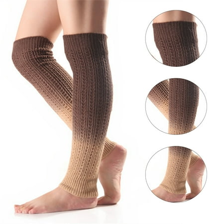 

Beechoice Wool Knit Long Leg Warmers for Women and Girls Ankle Cuffs Max Calf Warmers