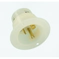thumbnail image 2 of Leviton 15378-C Flanged Inlet, 5-20P 20 Amp 125 Volt Industrial Black and White - White, 2 of 4