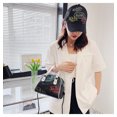thumbnail image 6 of Colour Printing Crossbody Bag for Women,Leather Quilted Checkered Top Handle Canvas Tote Crossbody Bags Satchel Handbag Boston Barrel Bags, 6 of 10
