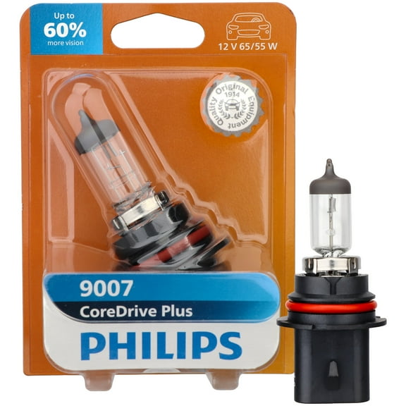 Philips CoreDrive Plus 9007 Halogen Headlight Bulb, 1 Pack, Fits Select Vehicles