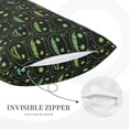 thumbnail image 2 of Plush Throw Pillow Covers, fluorescent green dog Pillow Cases with Invisible Zipper, Breathable Microfiber Pillow Cases Standard Size for Sleeping Bedroom Sofa Living Room 20x30, 2 of 5