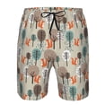 thumbnail image 4 of Naloa Squirrels and Trees Men's Beach Shorts, Surfing shorts, Swim trunks, Quick Dry Swim Trunks for Surfing Beach Fun - Medium, 4 of 9