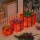 thumbnail image 4 of Adornos navideños, cajas navideñas iluminadas con control remoto, juego de 3 luces LED para decoración de exteriores, cajas navideñas para exteriores, cajas decorativas para exteriores., 4 of 9