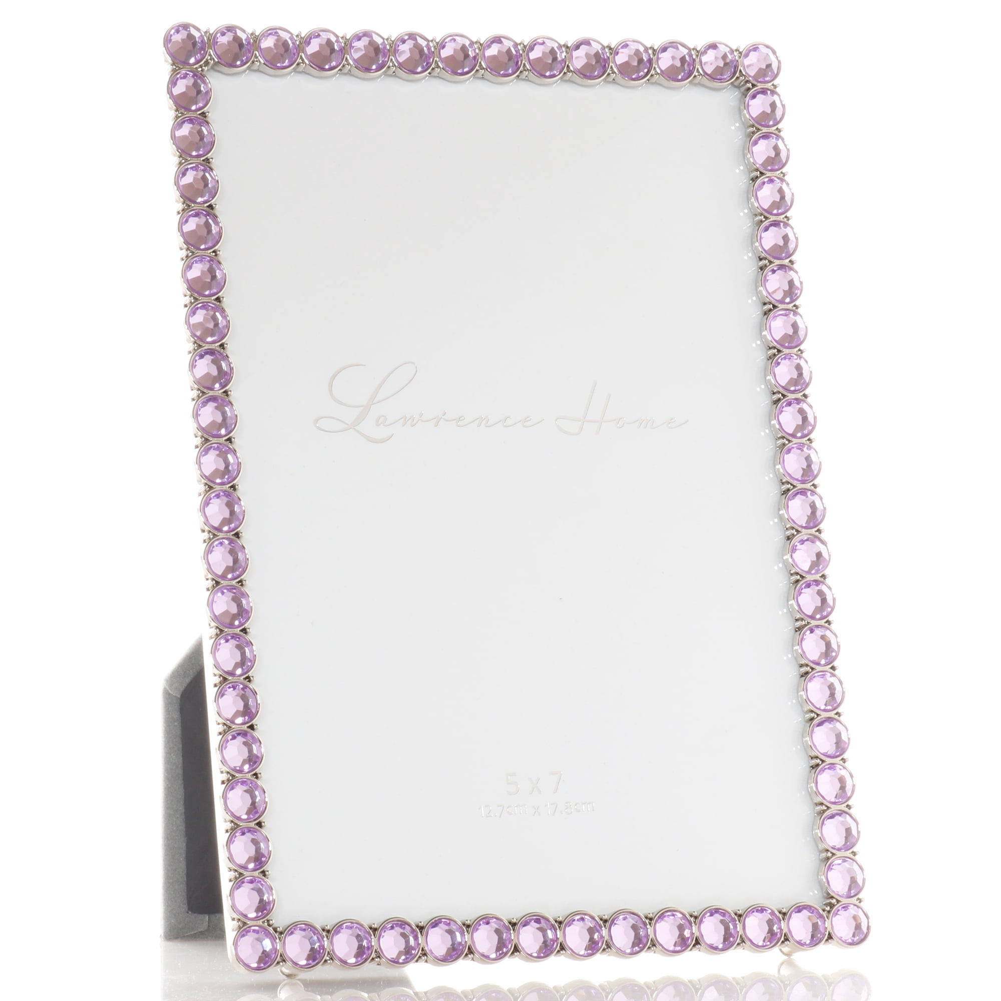 5x7 Silver Metal Sparkle Frame - Bright Lilac