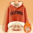 thumbnail image 4 of California Hoodie 2025 Fall Winter Lined Hoodies Streetwear Hooded Sweatshirt Hoodie Women Pullover, 4 of 5
