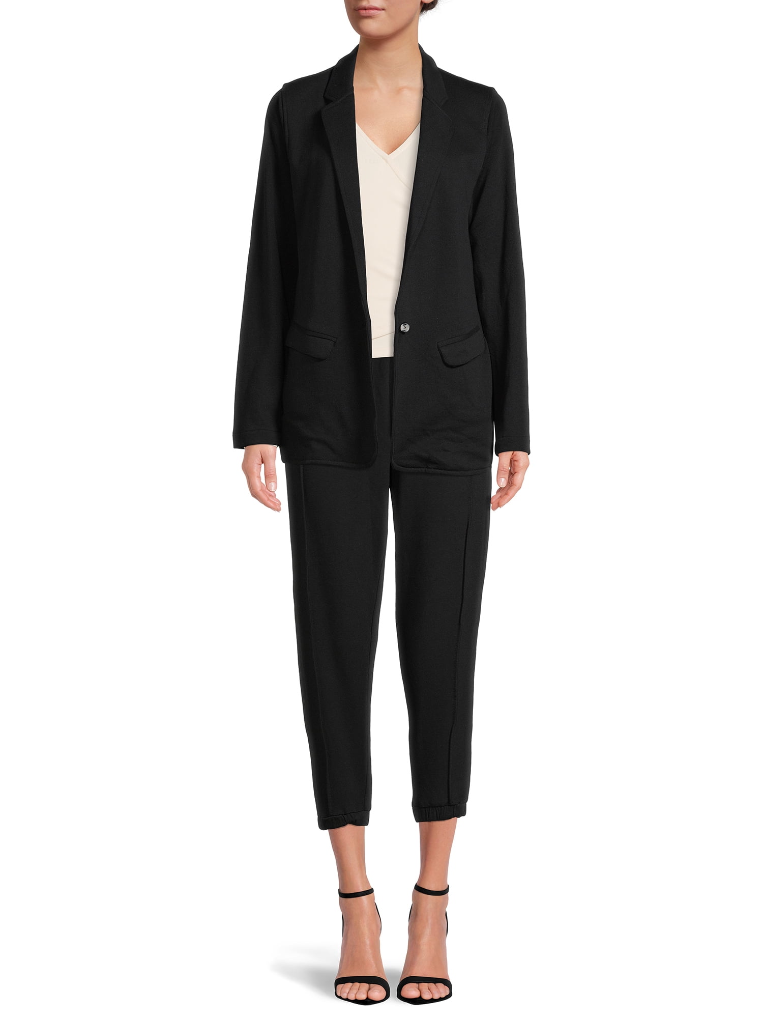 Lemon & Bloom by Grey State Women's Juniors Relaxed Blazer