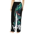thumbnail image 3 of Sigee Hungry Tyrannosaurus Print Women's Soft Pajama Pants - Breathable and Comfortable Lounge Sleep Bottoms with Elastic Waistband and Pockets-Medium, 3 of 9