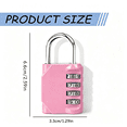 thumbnail image 3 of Combination Lock for Locker, 4 Digit Resettable Password Padlock Zinc Alloy Waterproof Security Pink Lock Gym School Locker Lock with Code for Cabinet, 3 of 5