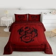 thumbnail image 2 of Castle Fairy Animal Dragon Queen Comforter Set,Abstract Hippie Bedding Comforter Set, 2 of 8